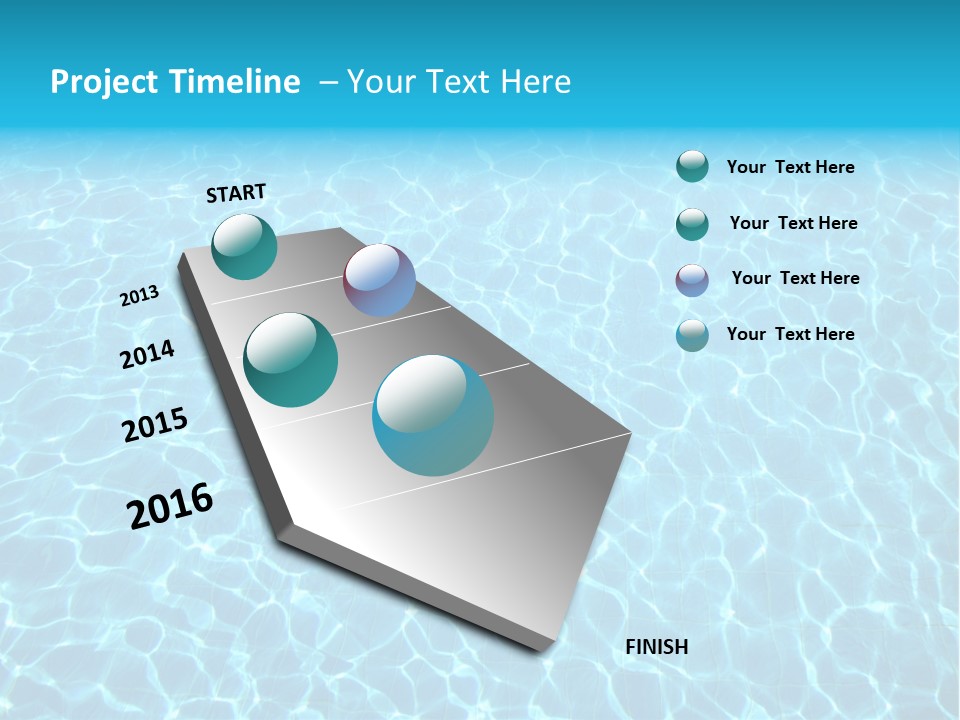 Ripple Tranquil Swimming Pool PowerPoint Template