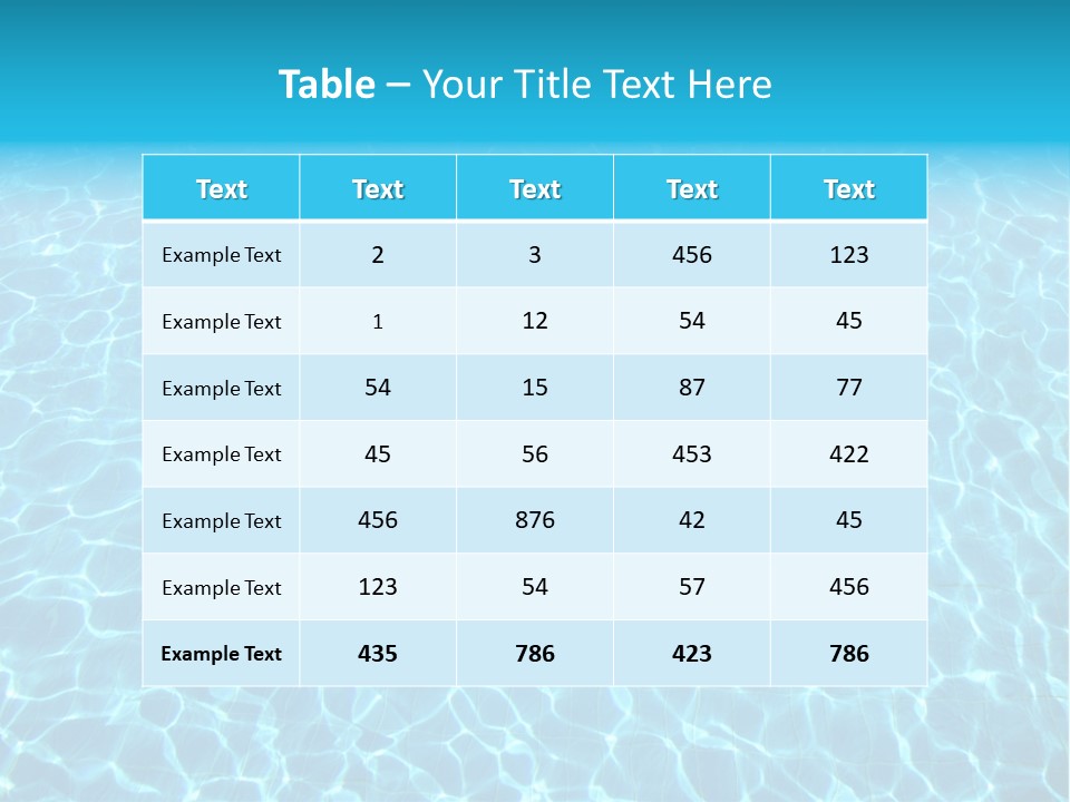 Ripple Tranquil Swimming Pool PowerPoint Template