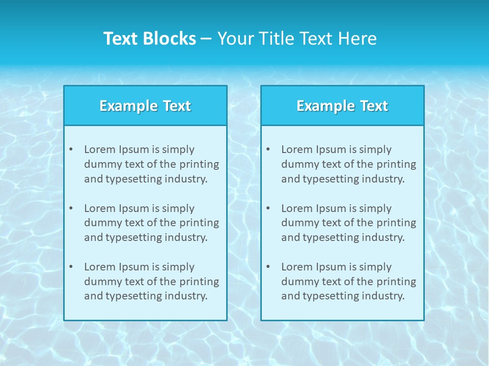 Ripple Tranquil Swimming Pool PowerPoint Template