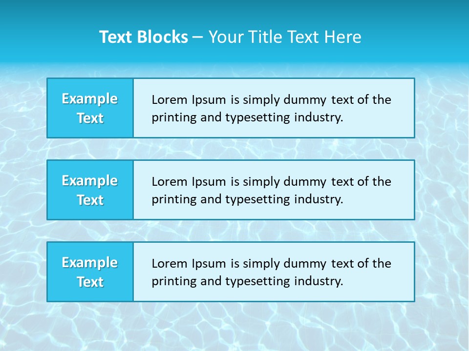 Ripple Tranquil Swimming Pool PowerPoint Template