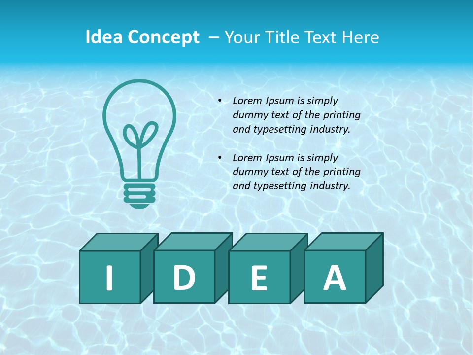 Ripple Tranquil Swimming Pool PowerPoint Template