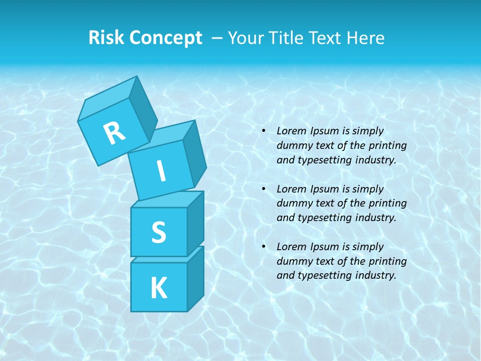Ripple Tranquil Swimming Pool PowerPoint Template