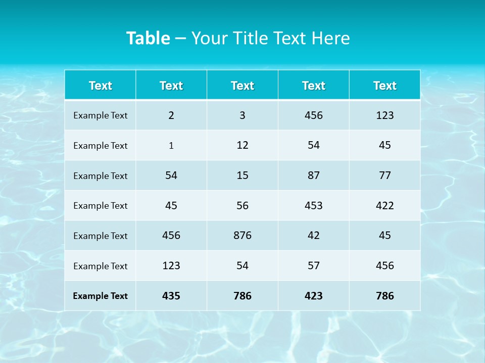 Reflections Sport Resort PowerPoint Template