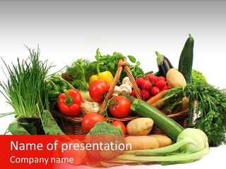 Zucchini Garten Fenchel PowerPoint Template