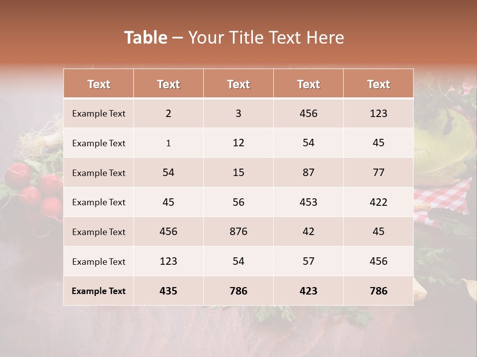 Outdoor Broccoli Kohlrabi PowerPoint Template