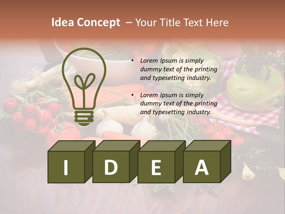 Outdoor Broccoli Kohlrabi PowerPoint Template