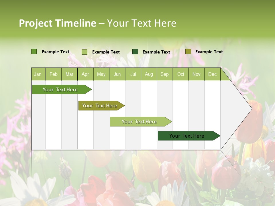 Wiese Blumen Vogelnest PowerPoint Template