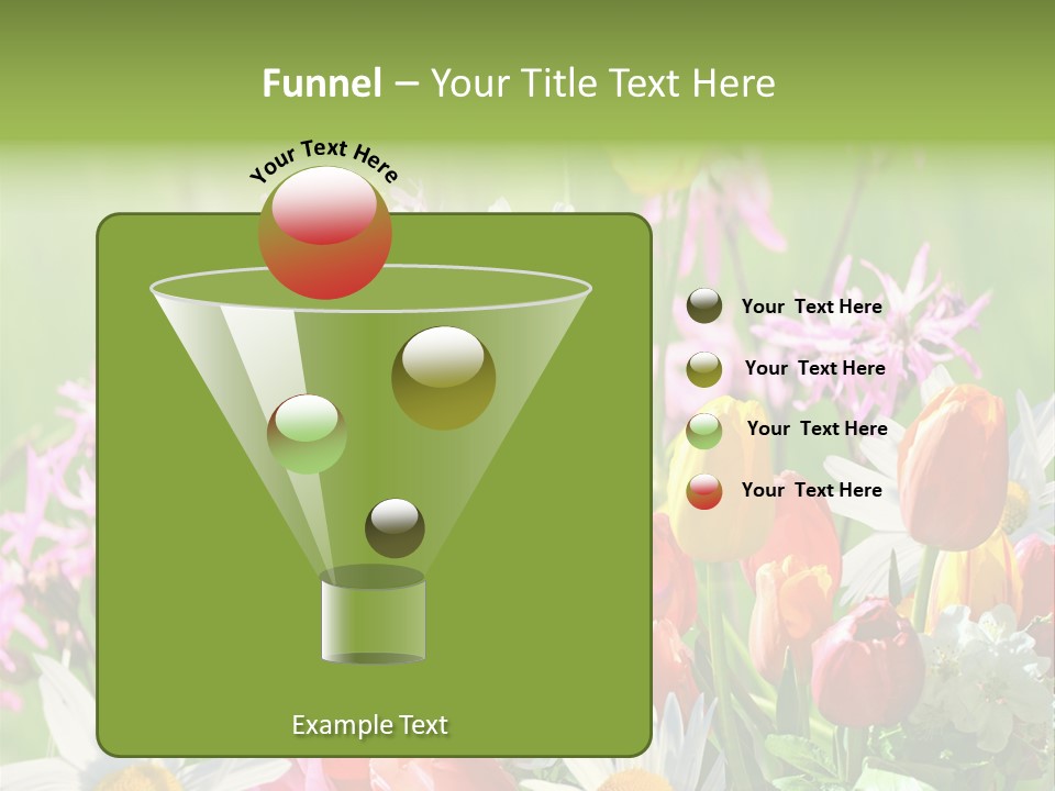 Wiese Blumen Vogelnest PowerPoint Template
