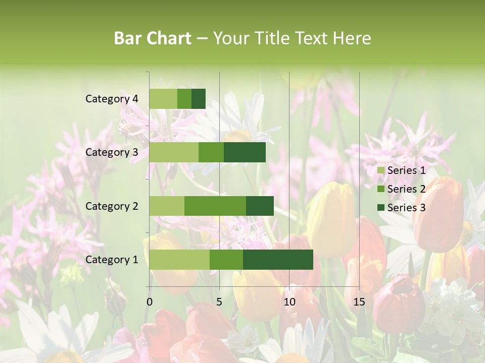 Wiese Blumen Vogelnest PowerPoint Template