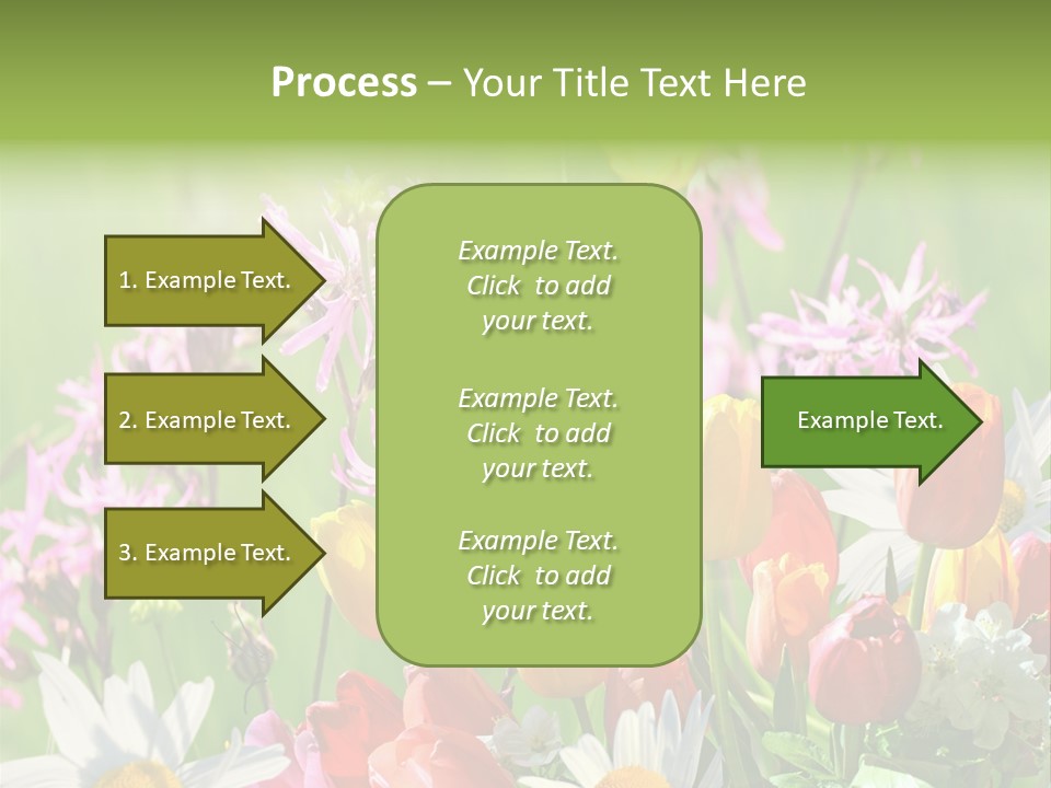 Wiese Blumen Vogelnest PowerPoint Template