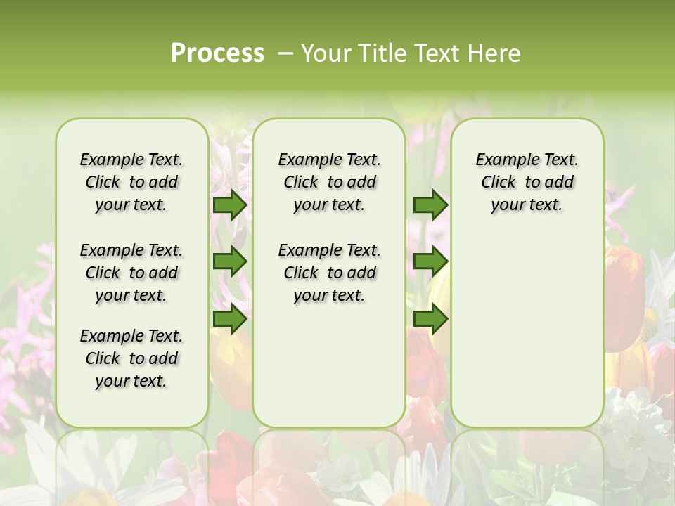 Wiese Blumen Vogelnest PowerPoint Template