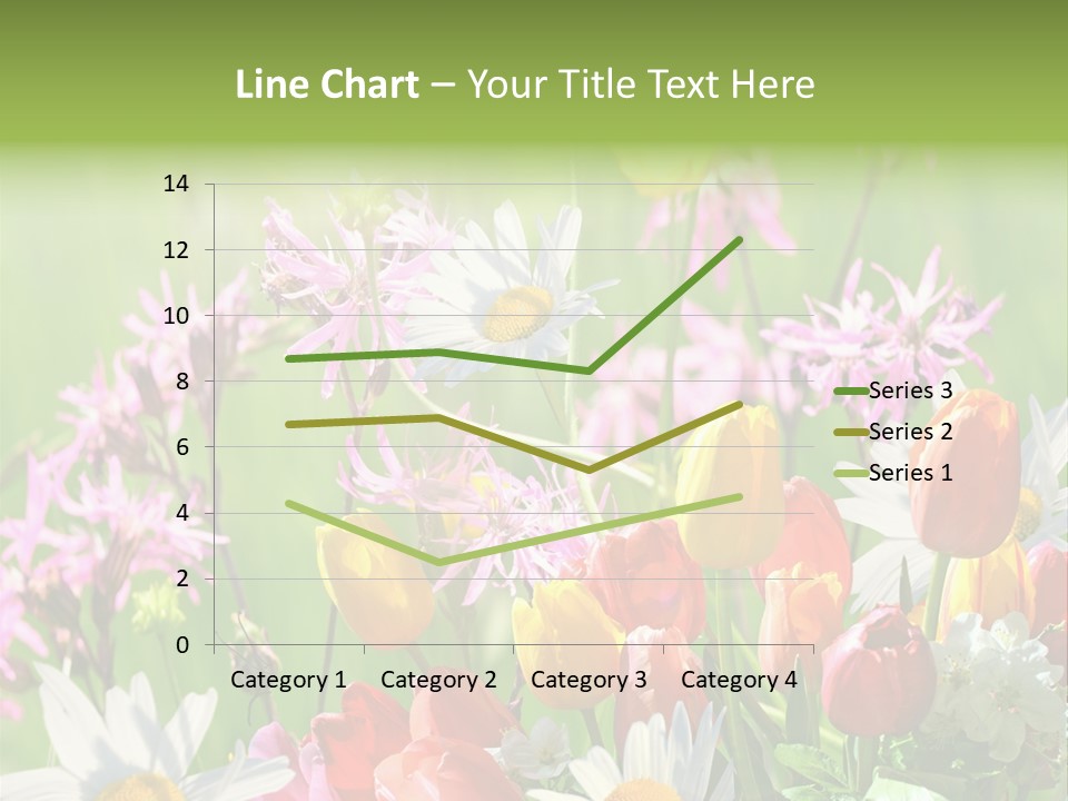 Wiese Blumen Vogelnest PowerPoint Template