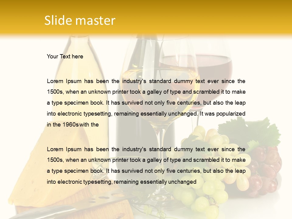Snack Vineyard White PowerPoint Template