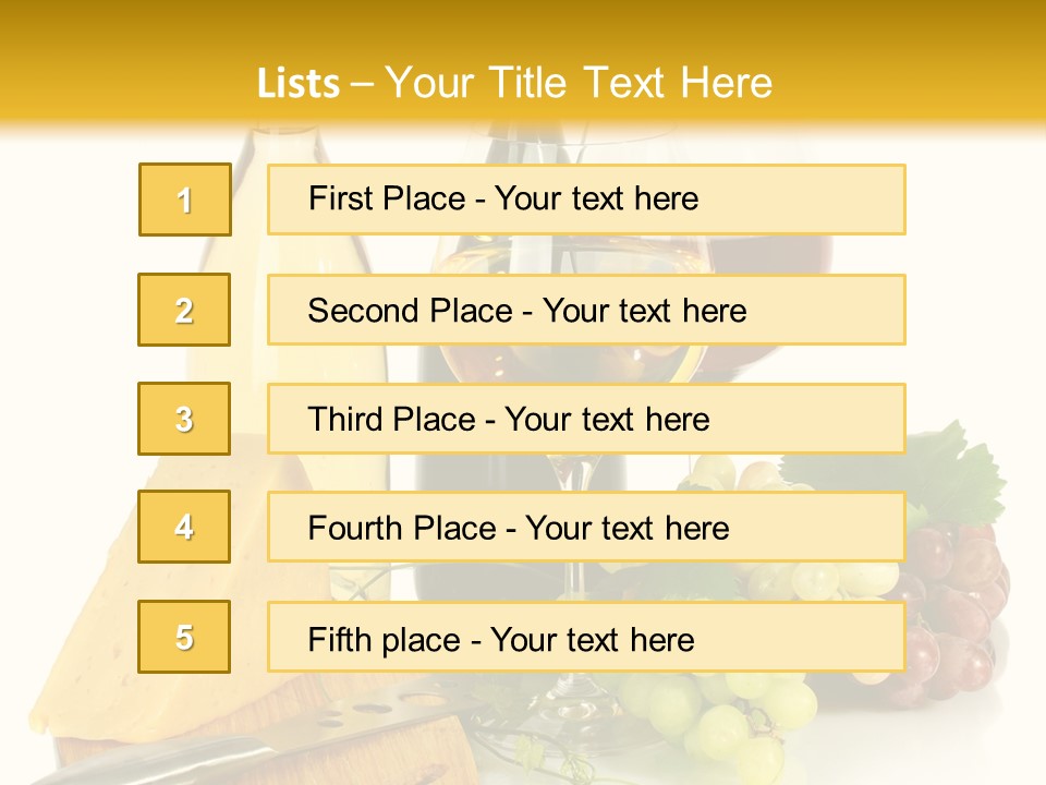 Snack Vineyard White PowerPoint Template
