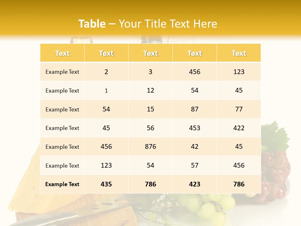 Snack Vineyard White PowerPoint Template