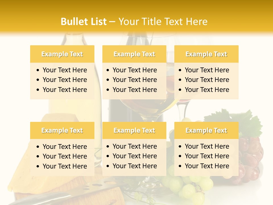 Snack Vineyard White PowerPoint Template