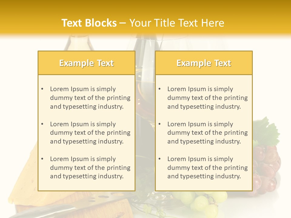 Snack Vineyard White PowerPoint Template