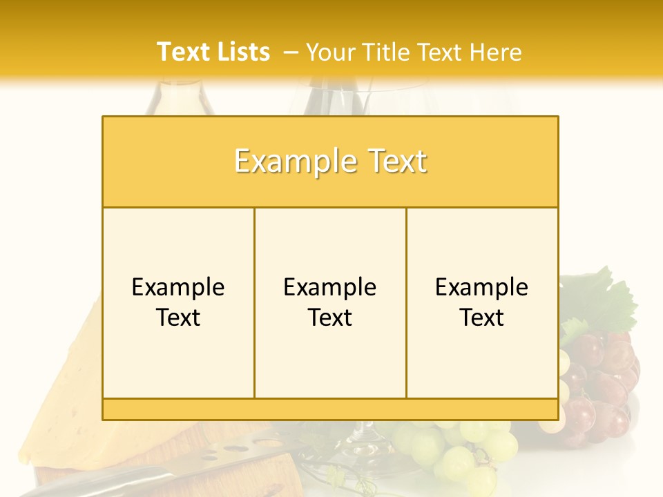 Snack Vineyard White PowerPoint Template