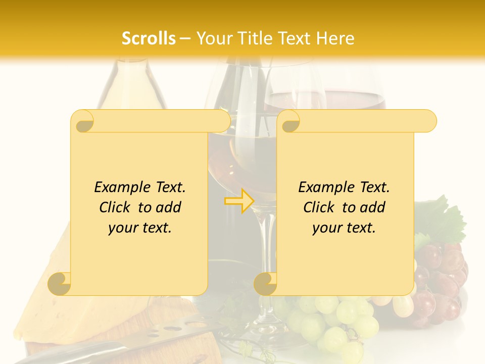 Snack Vineyard White PowerPoint Template