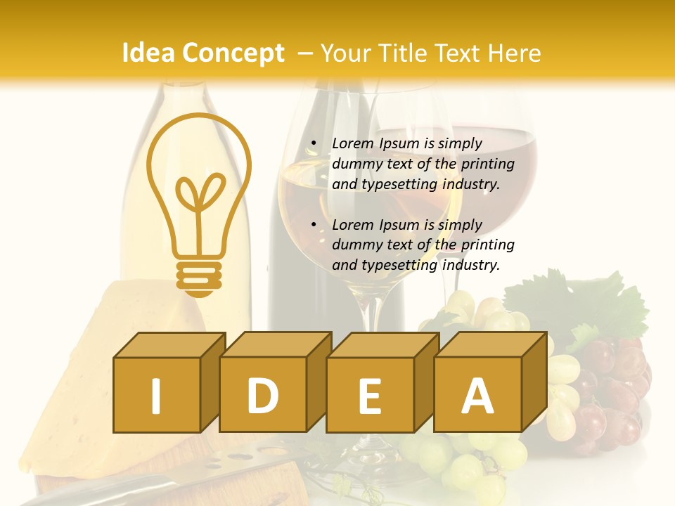 Snack Vineyard White PowerPoint Template