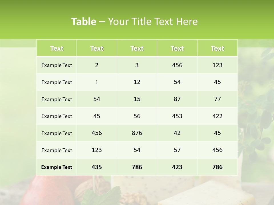 Hof Buffet Landwirtschaft PowerPoint Template