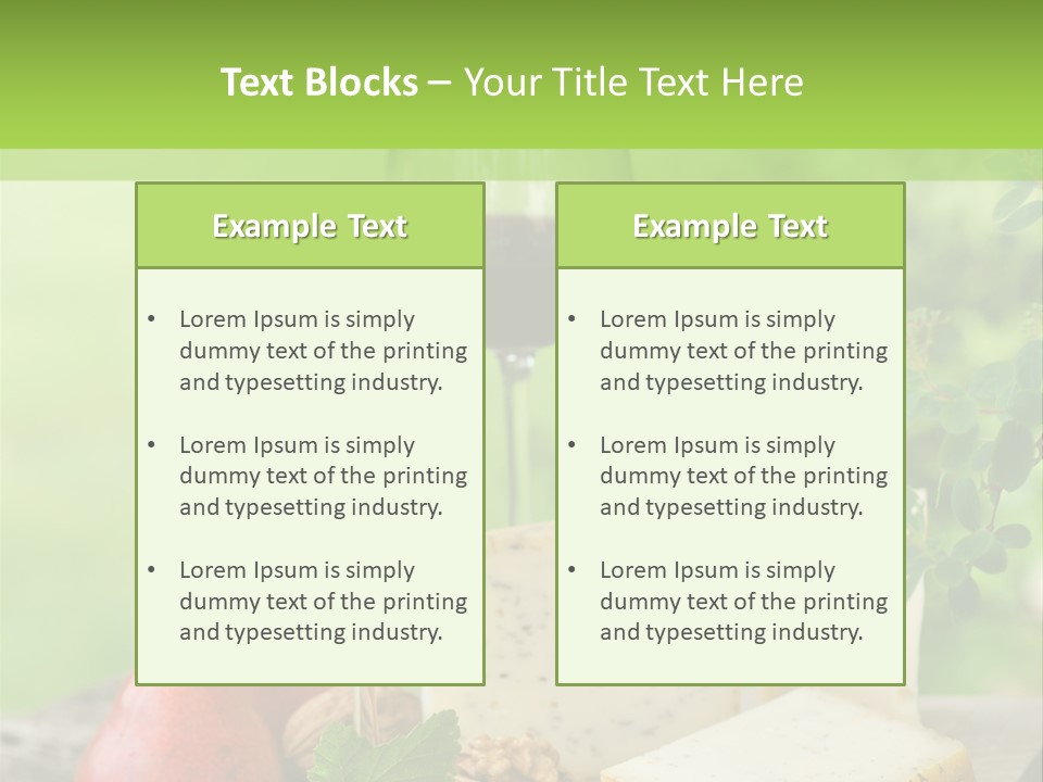 Hof Buffet Landwirtschaft PowerPoint Template