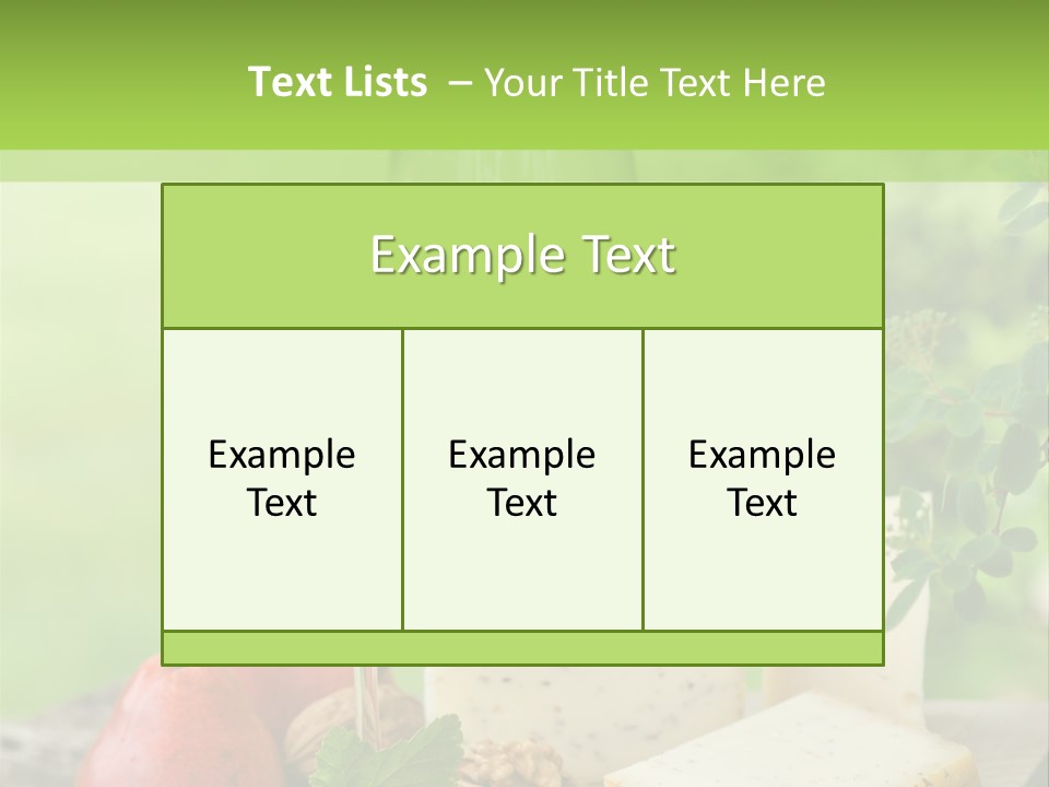Hof Buffet Landwirtschaft PowerPoint Template