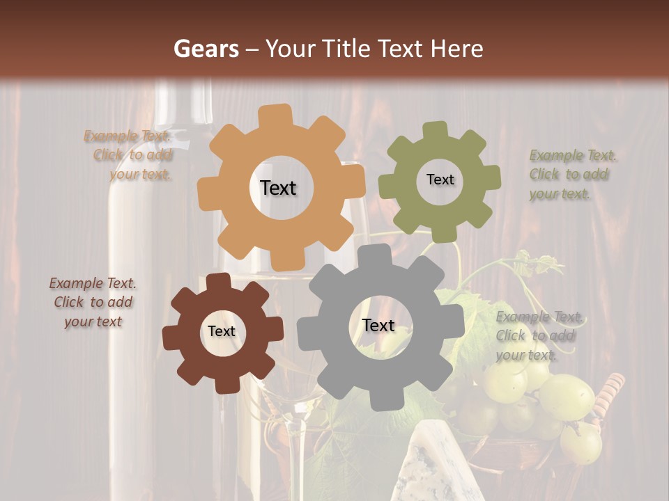 Celebration Blue Cheese Cross Section PowerPoint Template