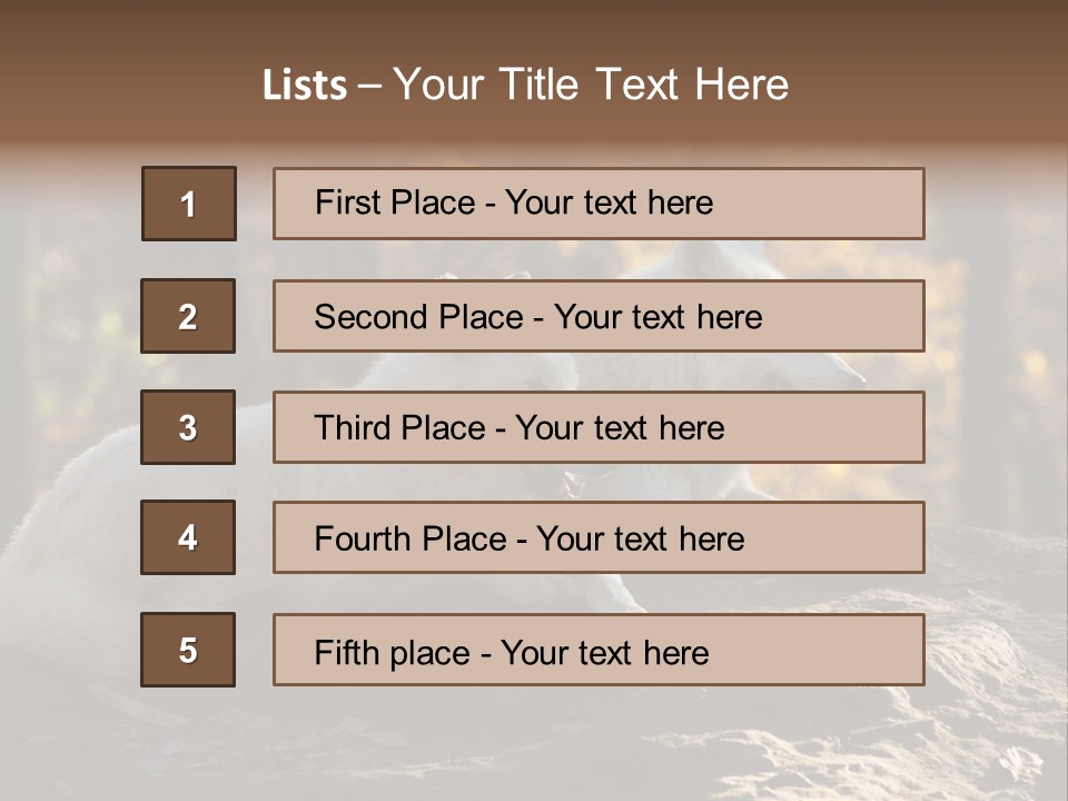 Animal Wild Wolves PowerPoint Template