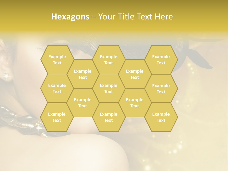 Gold Girl Caucasian PowerPoint Template