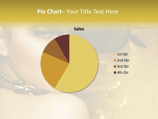 Gold Girl Caucasian PowerPoint Template