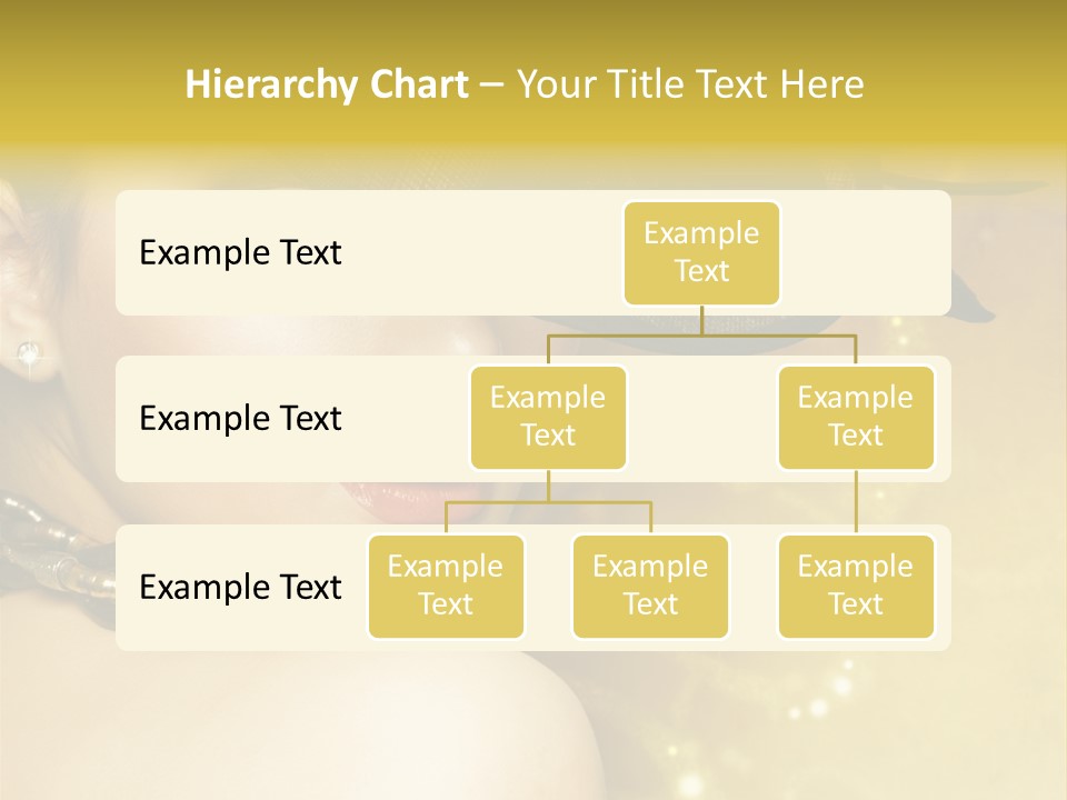 Gold Girl Caucasian PowerPoint Template