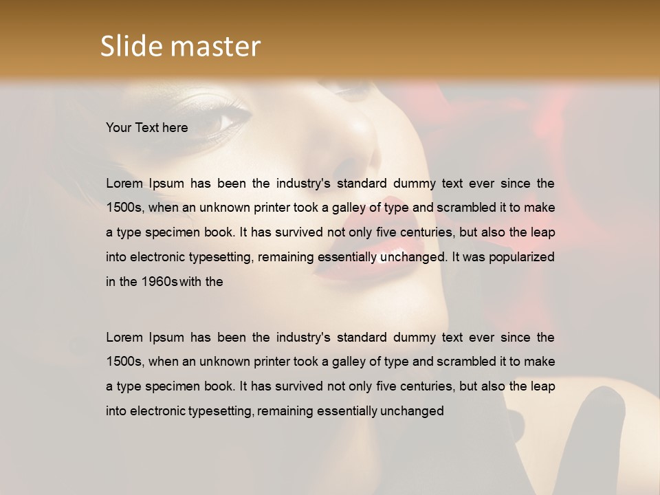 Mouth Classic Girl PowerPoint Template