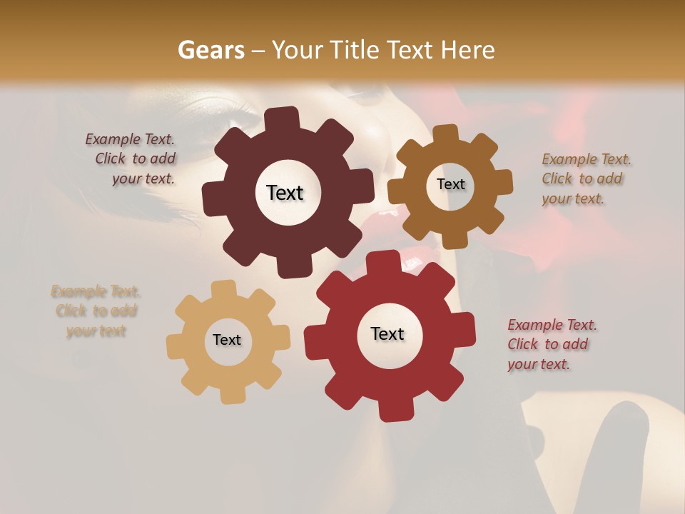 Mouth Classic Girl PowerPoint Template