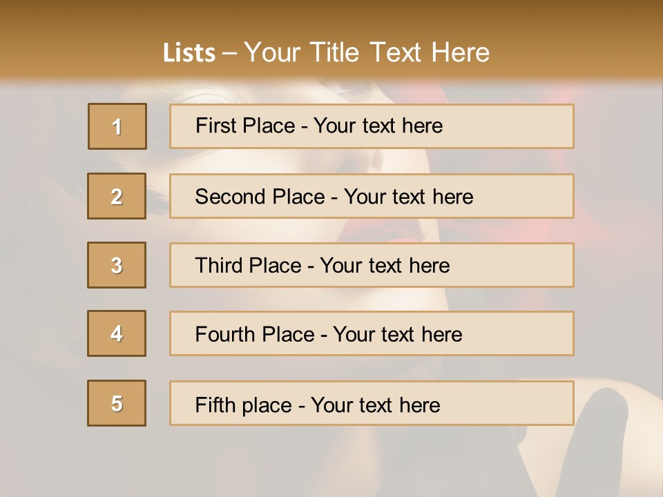 Mouth Classic Girl PowerPoint Template