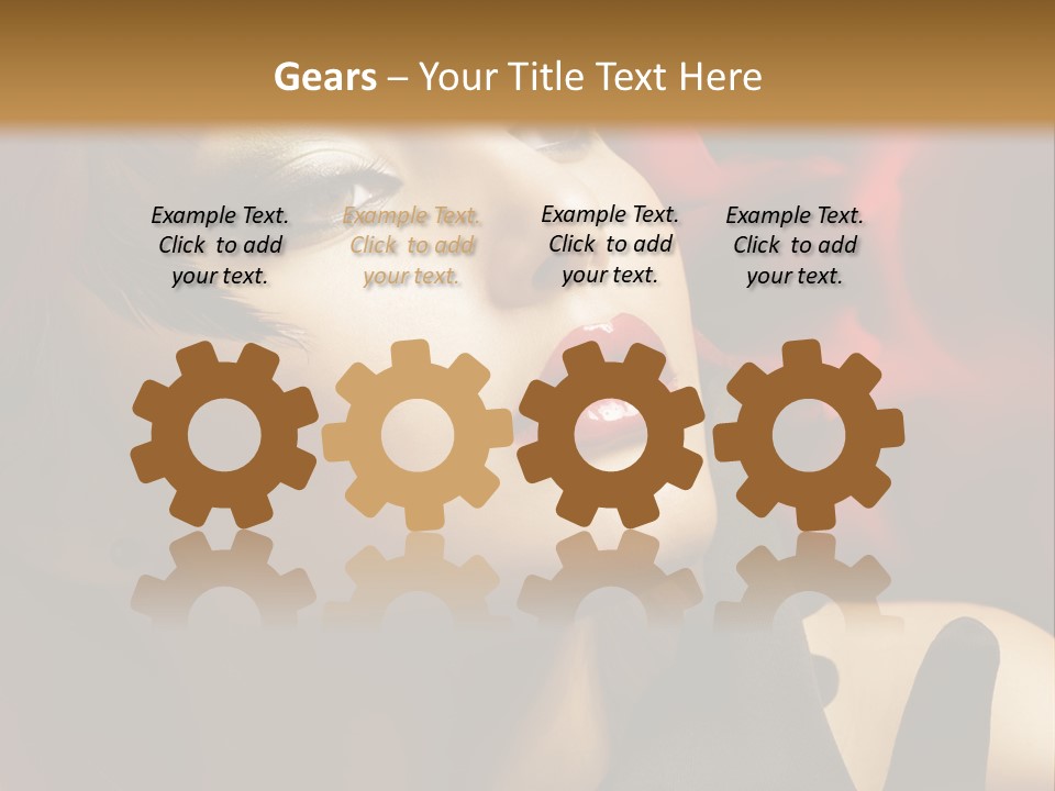 Mouth Classic Girl PowerPoint Template