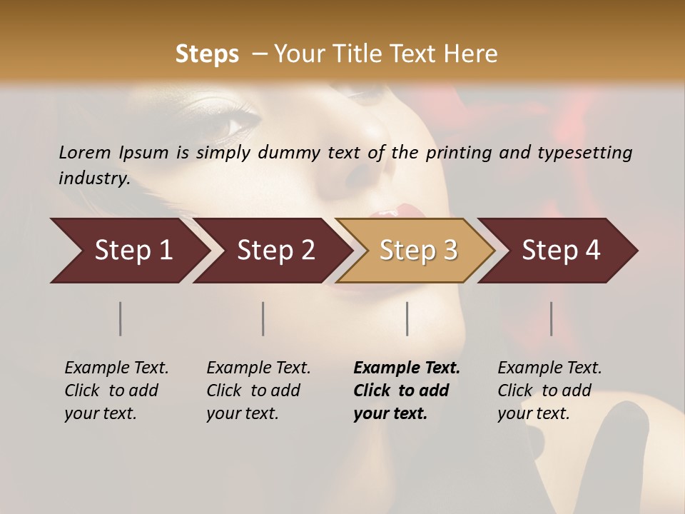 Mouth Classic Girl PowerPoint Template