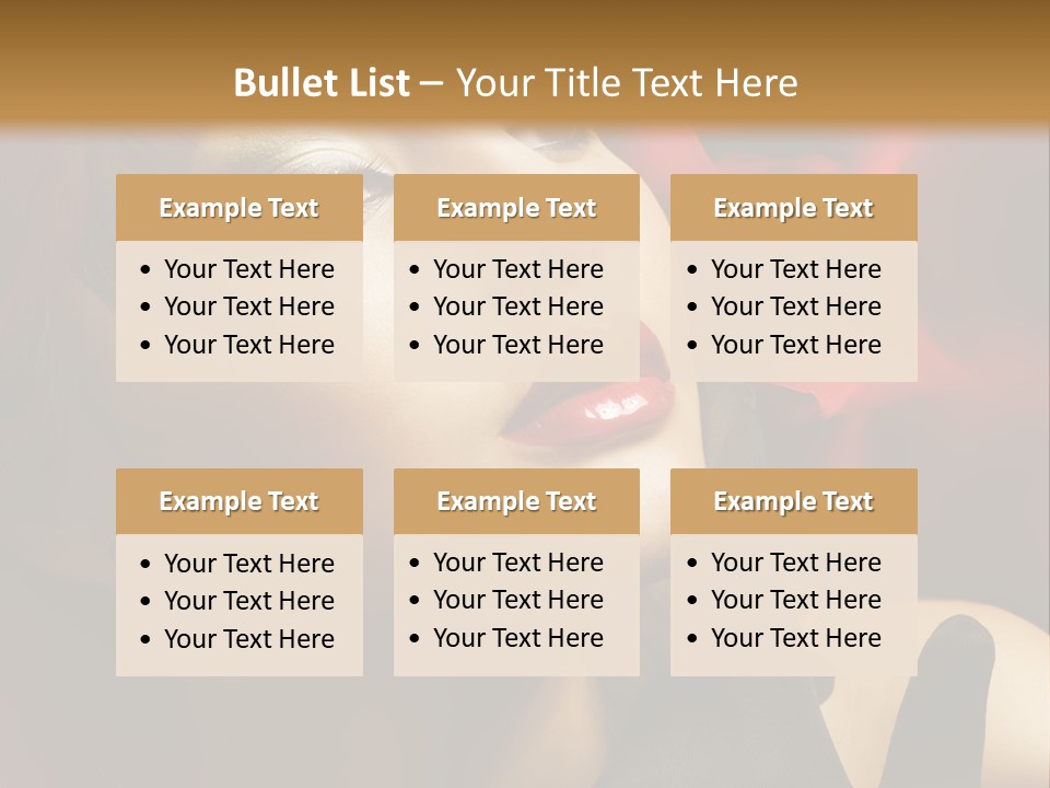 Mouth Classic Girl PowerPoint Template