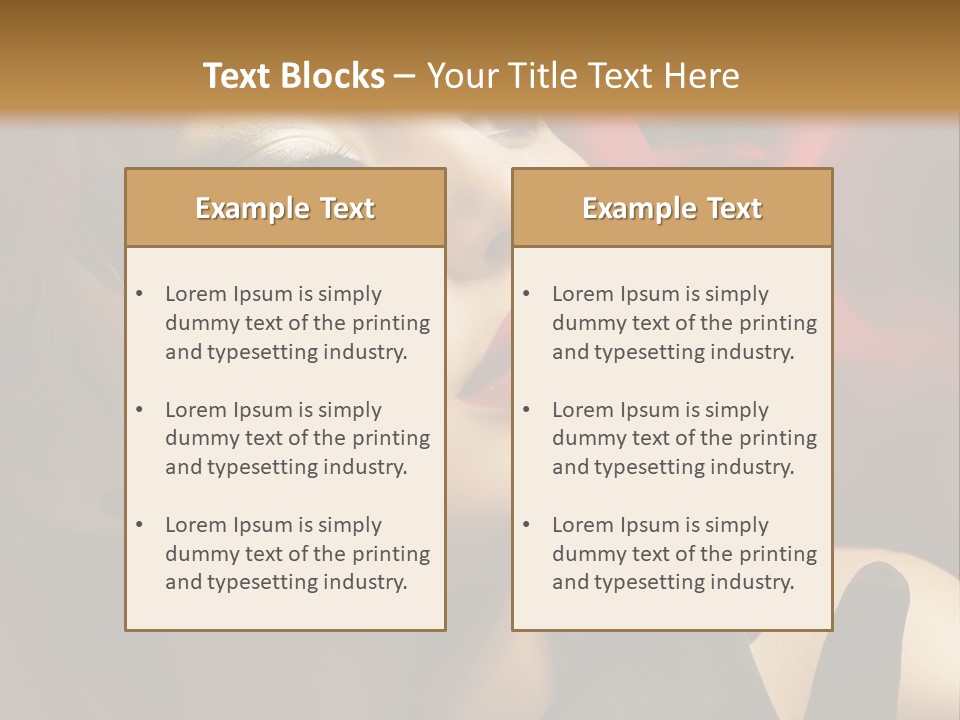 Mouth Classic Girl PowerPoint Template