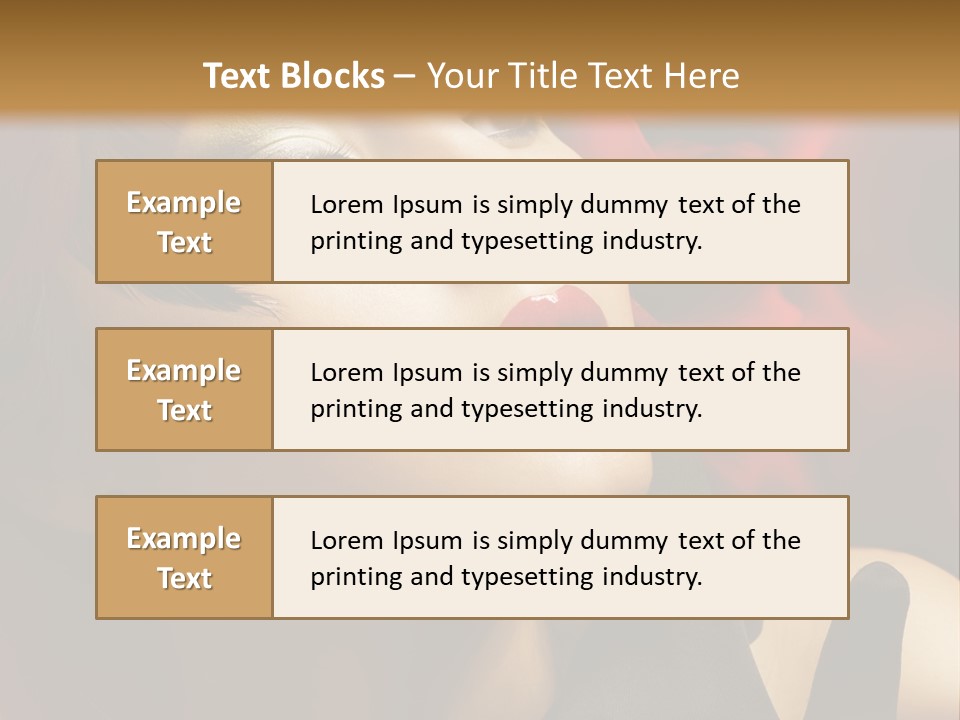 Mouth Classic Girl PowerPoint Template