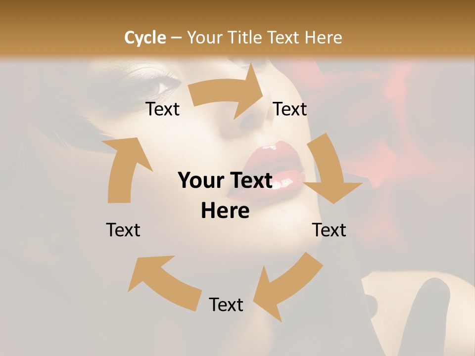 Mouth Classic Girl PowerPoint Template