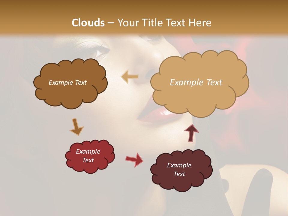 Mouth Classic Girl PowerPoint Template