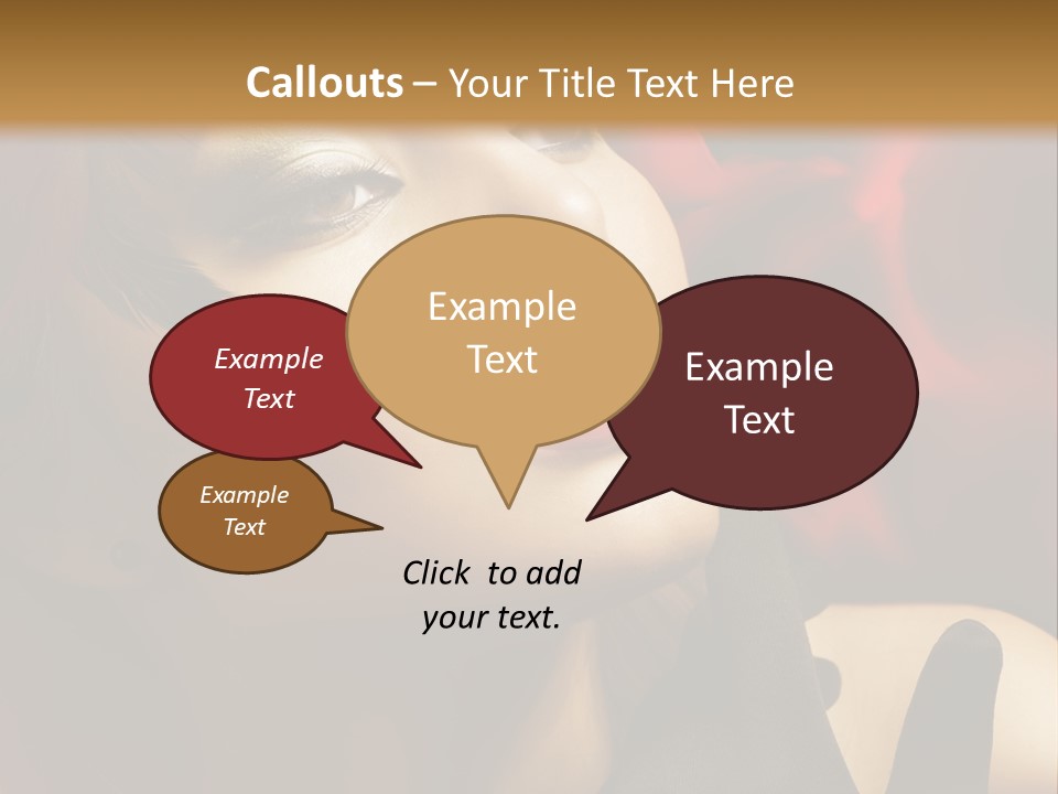 Mouth Classic Girl PowerPoint Template