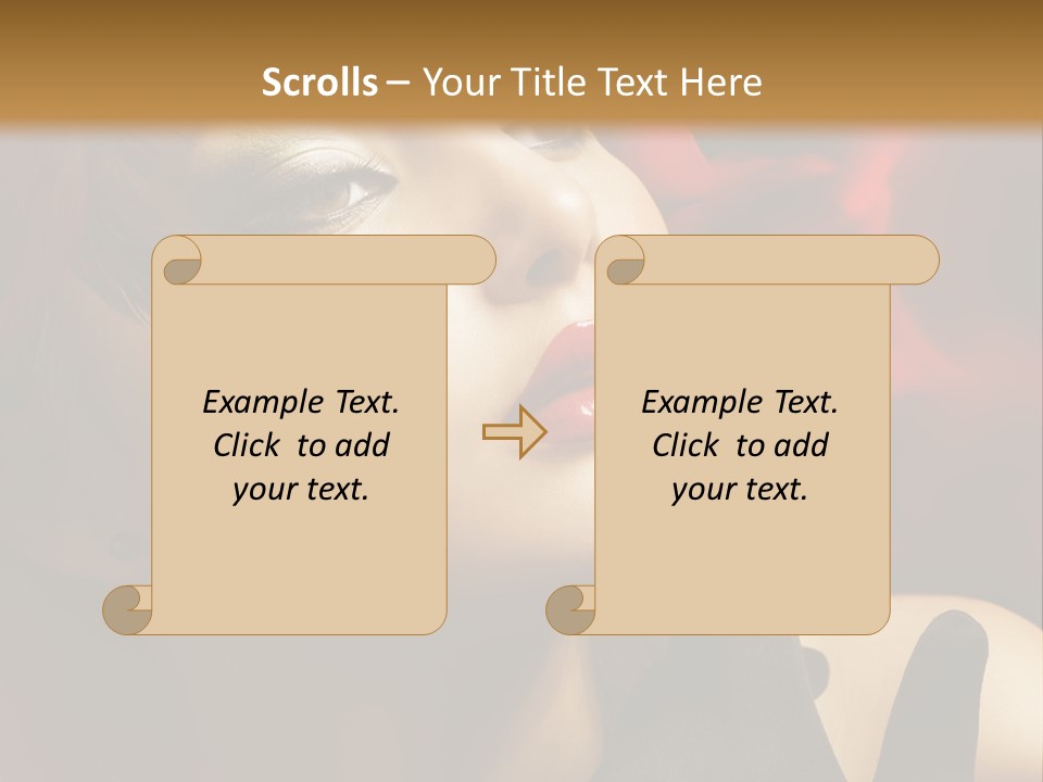 Mouth Classic Girl PowerPoint Template