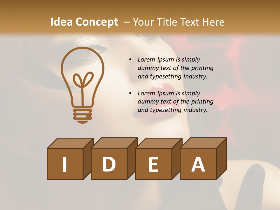 Mouth Classic Girl PowerPoint Template