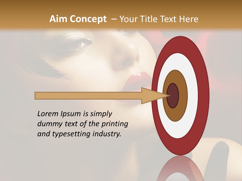 Mouth Classic Girl PowerPoint Template