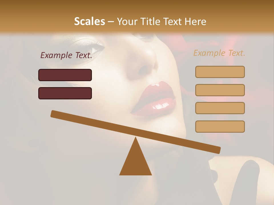 Mouth Classic Girl PowerPoint Template