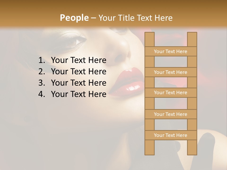 Mouth Classic Girl PowerPoint Template