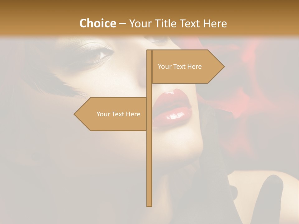 Mouth Classic Girl PowerPoint Template