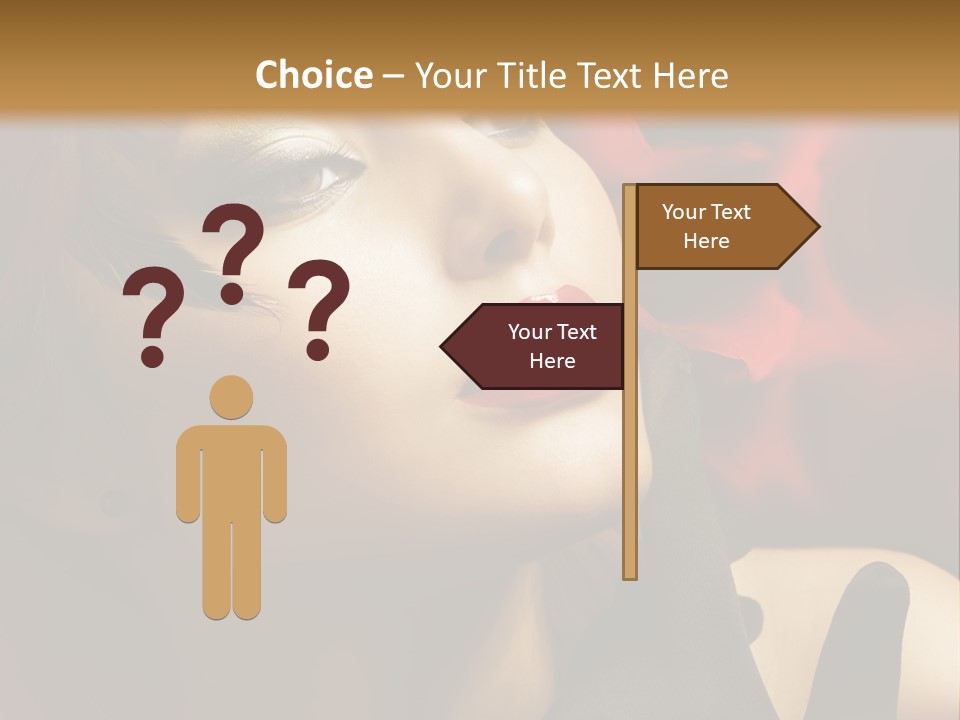 Mouth Classic Girl PowerPoint Template